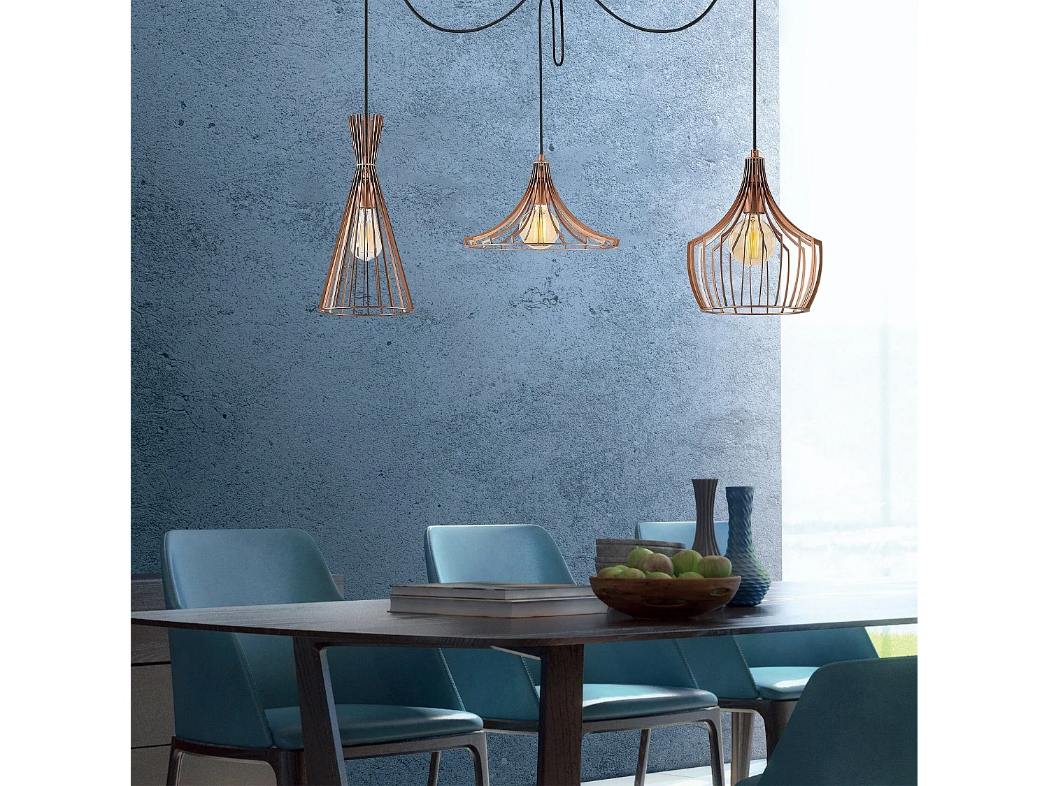 Candeeiro de Cobre Moderno N-1292 - Elegância e Sofisticação para o Seu Espaço