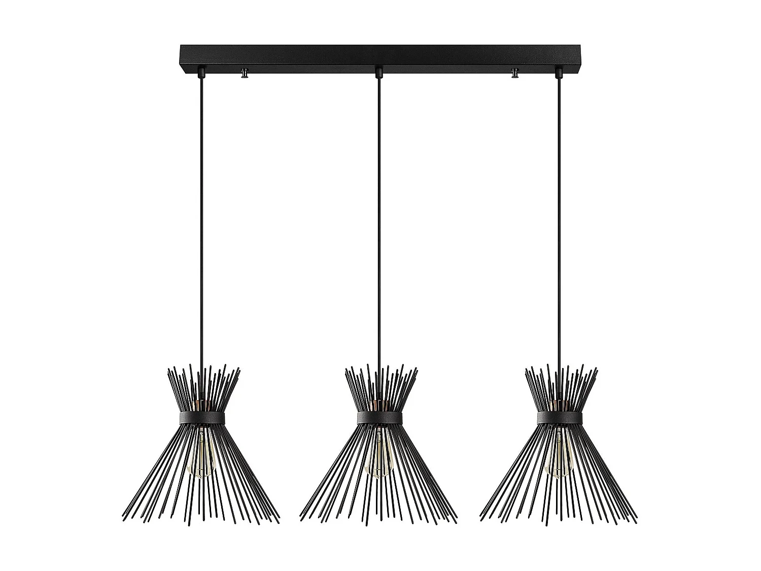 Candeeiro Preto Elegante Kirpi - 3088 para Sala de Estar e Espaços Modernos