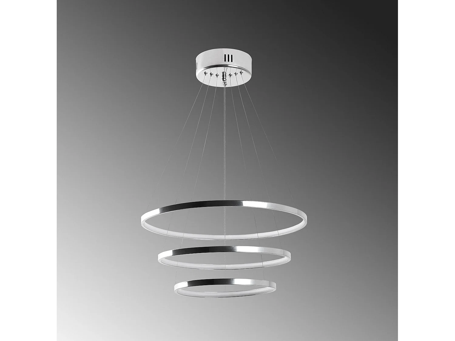 Candeeiro de Teto LED Regulável Simit - Cromado - Design Moderno 50x50x80 cm