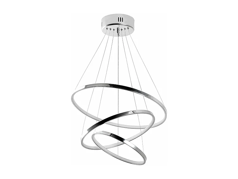 Candeeiro de Teto LED Regulável Simit - Cromado - Design Moderno 50x50x80 cm