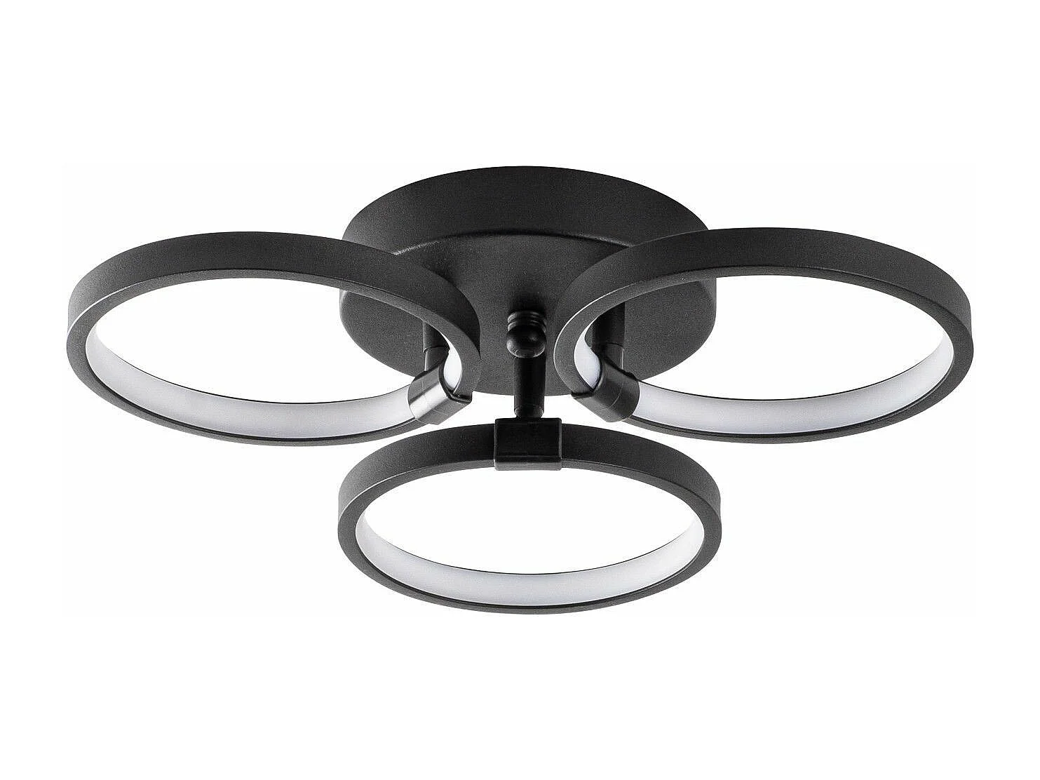 Plafonnier à LED Kandaa D37xH32cm Métal Noir