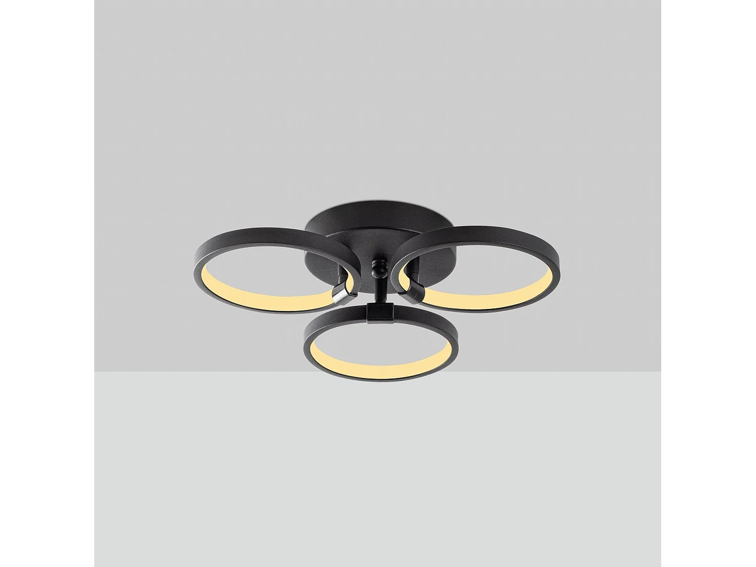 Plafonnier à LED Kandaa D37xH32cm Métal Noir