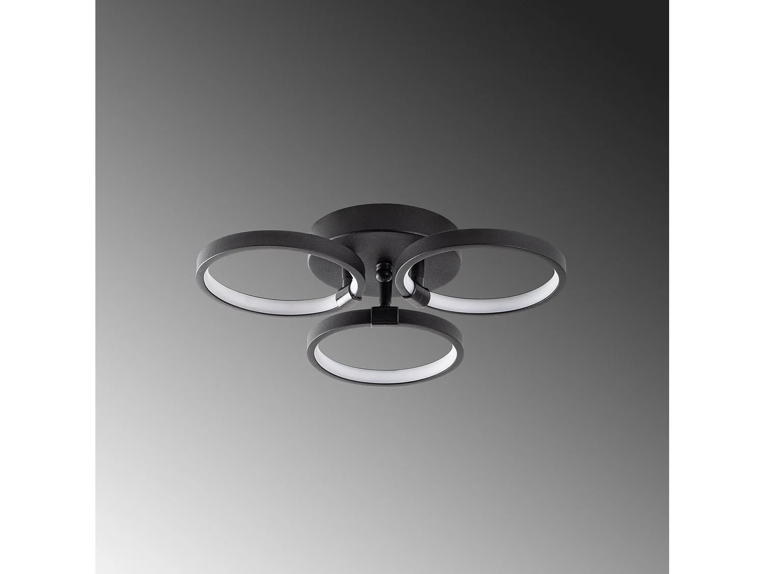 Plafonnier à LED Kandaa D37xH32cm Métal Noir