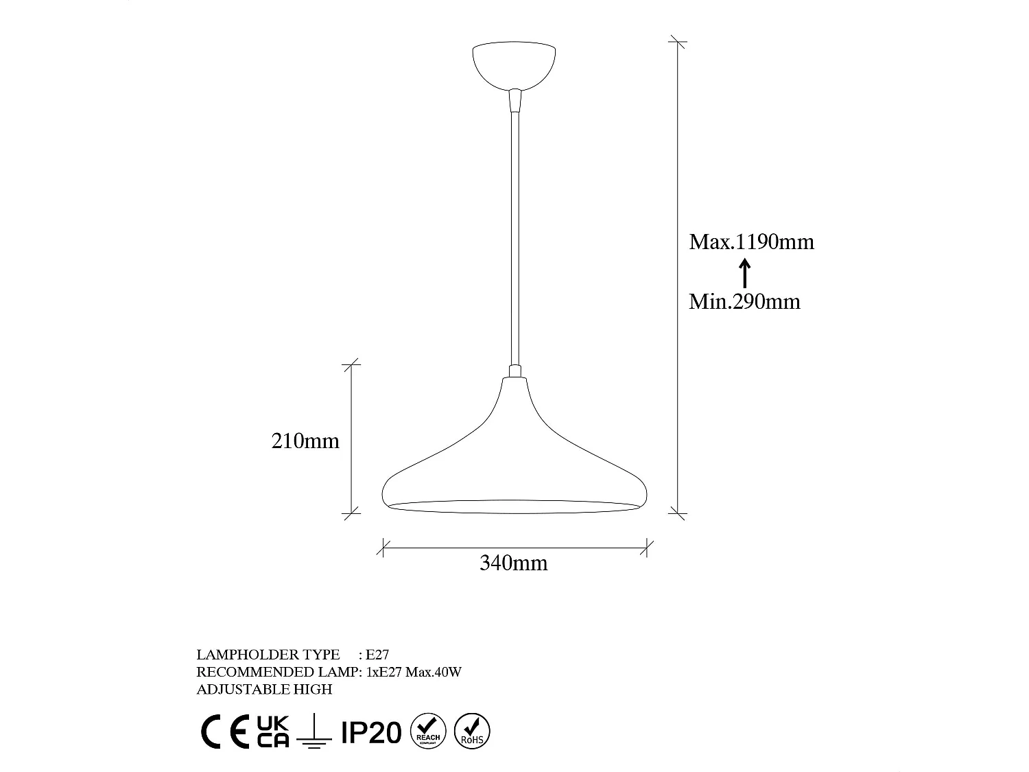 Candeeiro Moderno Barek 11546 para Iluminação Elegante