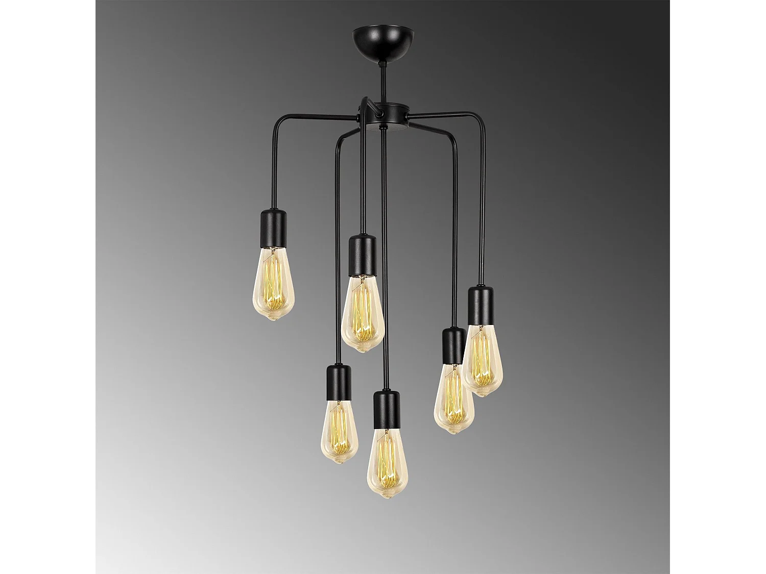 Candeeiro Preto Denge 3447 - Lustre Moderno e Elegante para Sua Casa