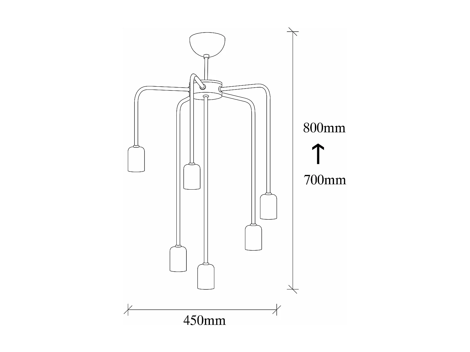Candeeiro Preto Denge 3447 - Lustre Moderno e Elegante para Sua Casa