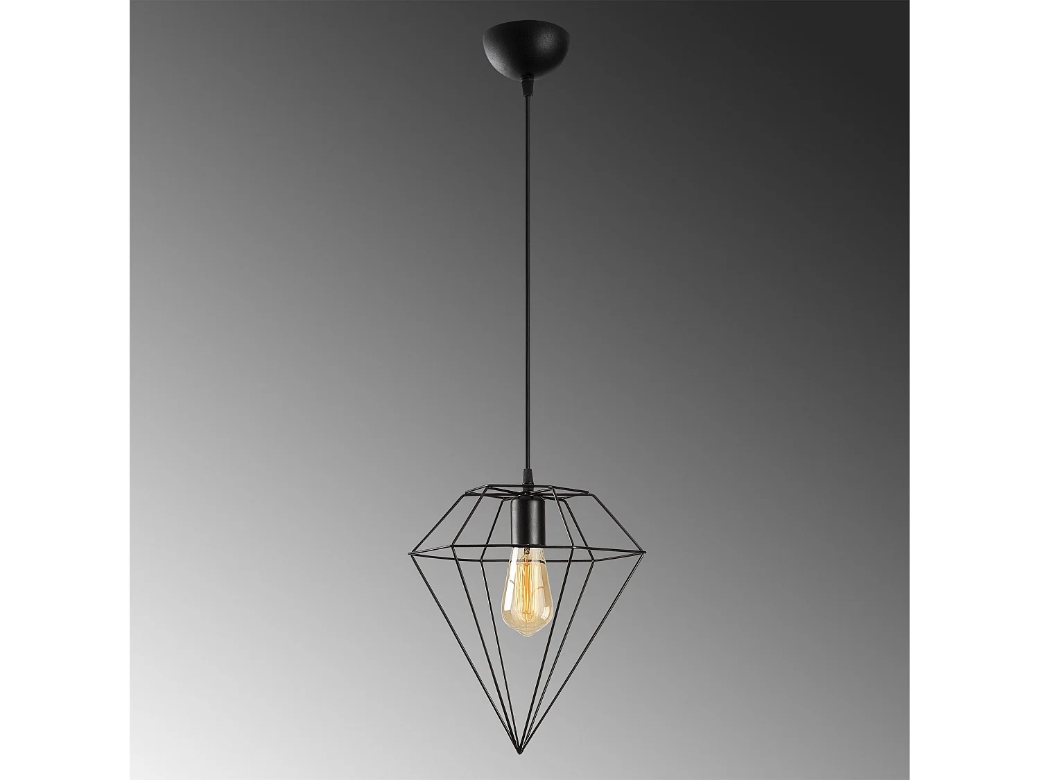 Candeeiro Preto Elegante com Altura Ajustável - Elmas 6286