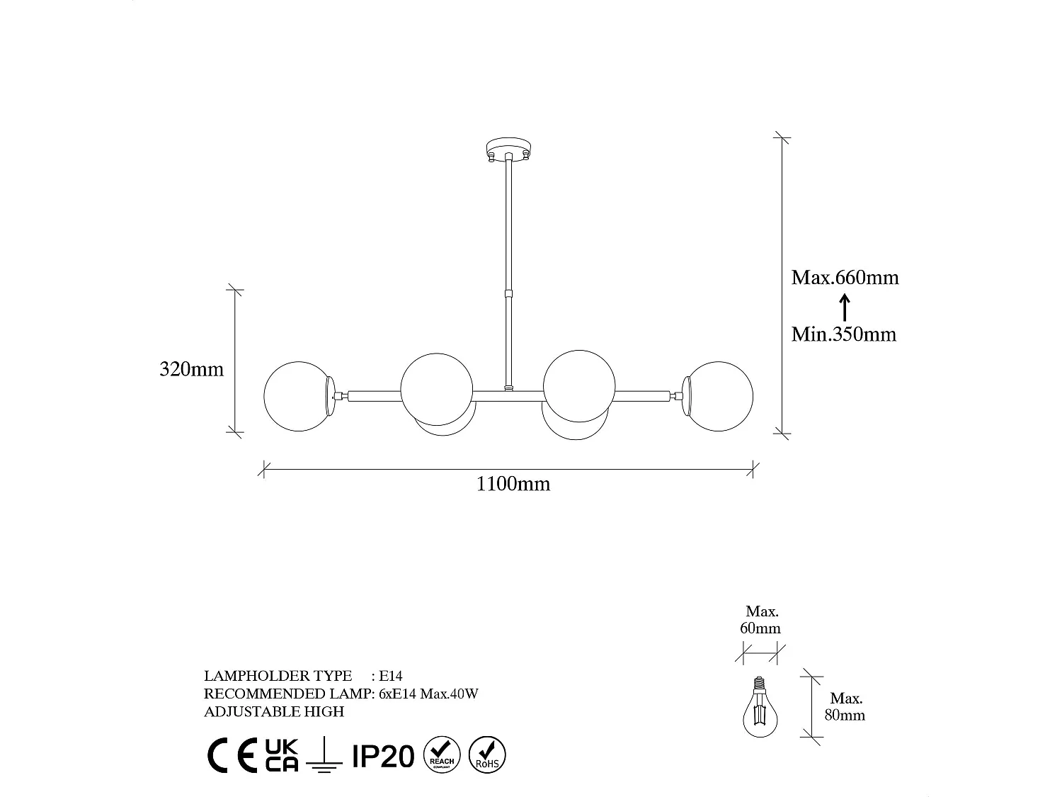 Candeeiro Fazli - 10485: Iluminação Elegante para o Seu Espaço