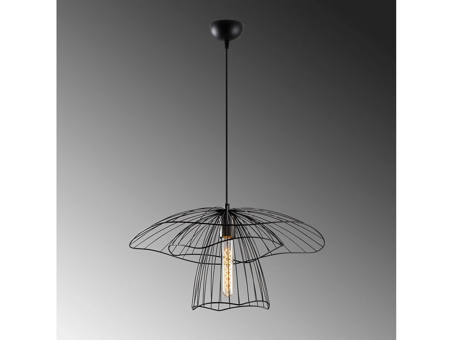 Candeeiro de Ferro Preto Elegante - Design Moderno e Industrial