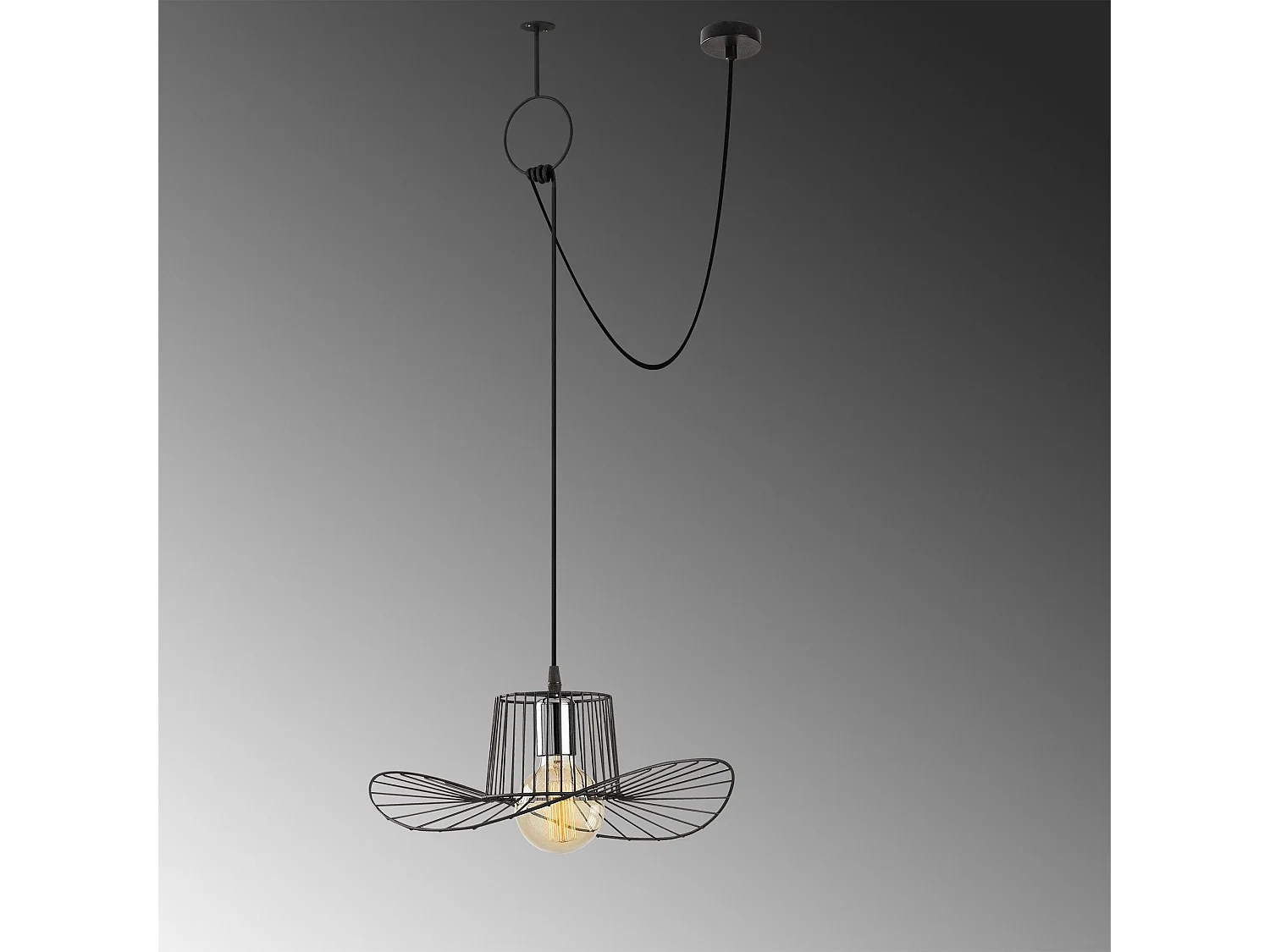 Candeeiro Elegante e Moderno - Tel 6731 em Preto