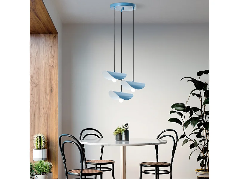 Lustre Azul Claro Eger - Elegância e Sofisticação para sua Casa