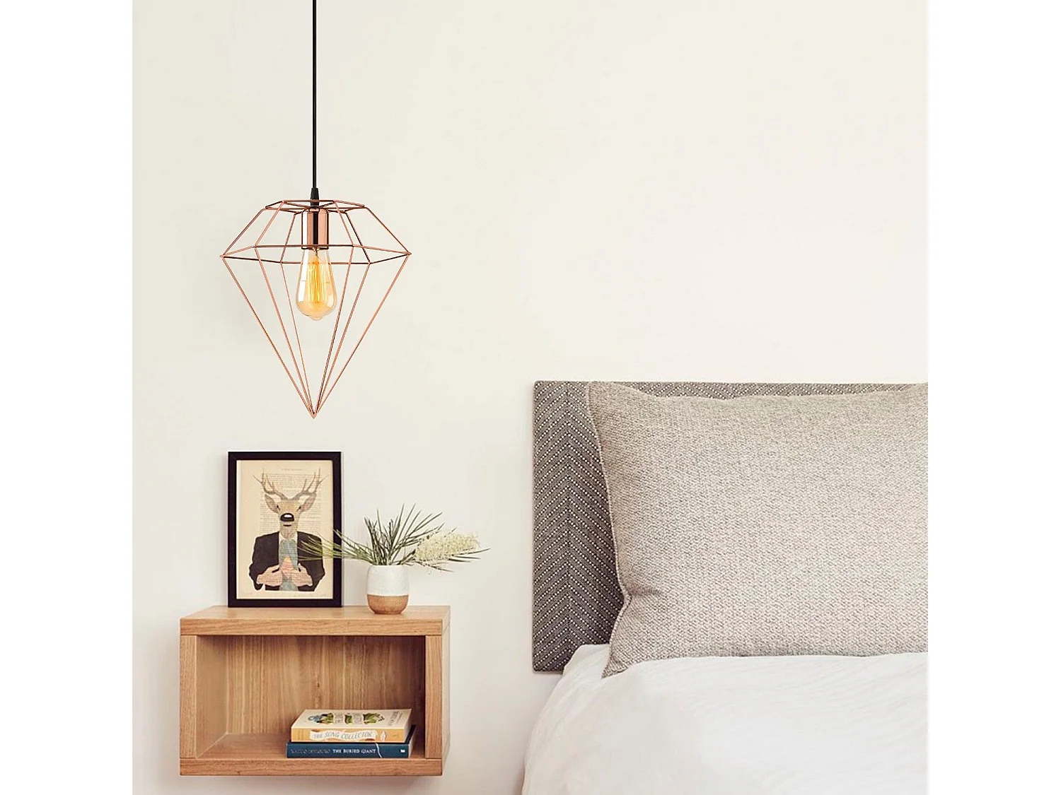 Candeeiro Elegante de Cobre Elmas - 6289 com Altura Ajustável