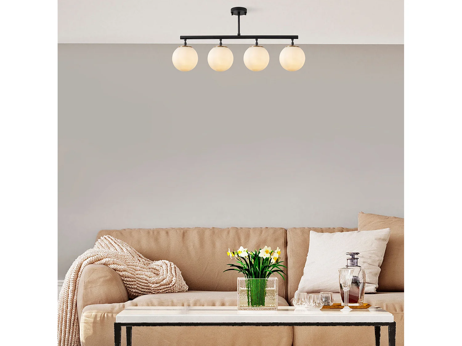 Candeeiro Preto e Dourado Fazli - Elegância e Sofisticação para o Seu Espaço