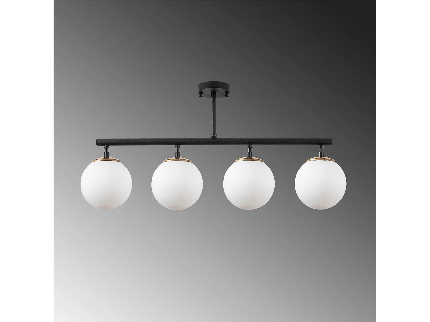 Candeeiro Preto e Dourado Fazli - Elegância e Sofisticação para o Seu Espaço