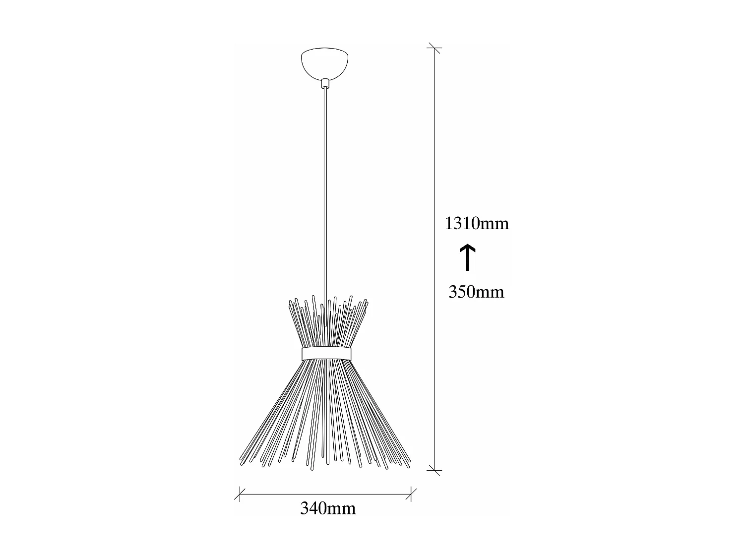 Candeeiro de Ferro Preto Kirpi - 3081 Elegância e Estilo Moderno