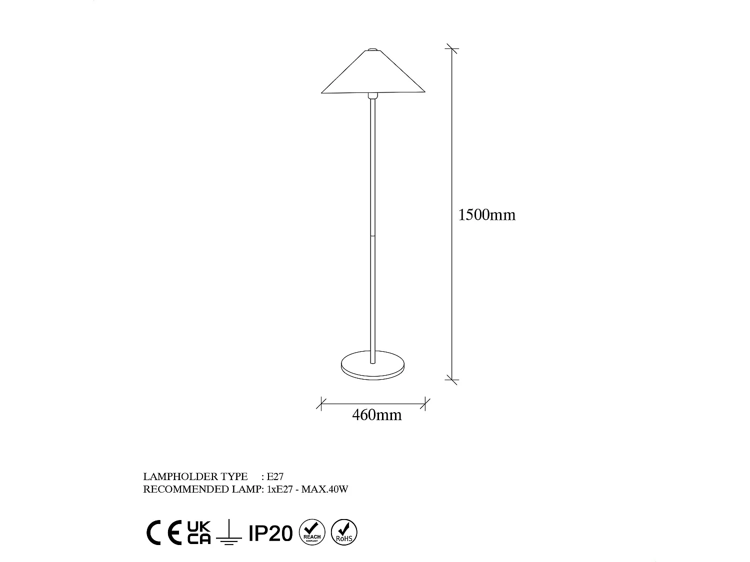 Candeeiro de Pé Elegante em Dourado - Sofisticação e Estilo para o Seu Espaço