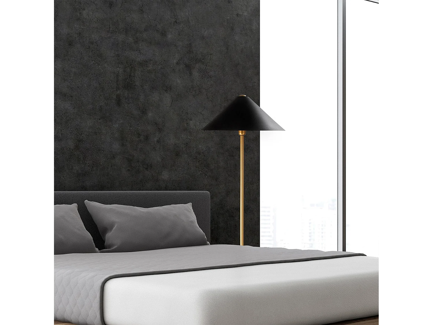 Candeeiro de Pé Elegante em Dourado - Design Moderno e Sofisticado