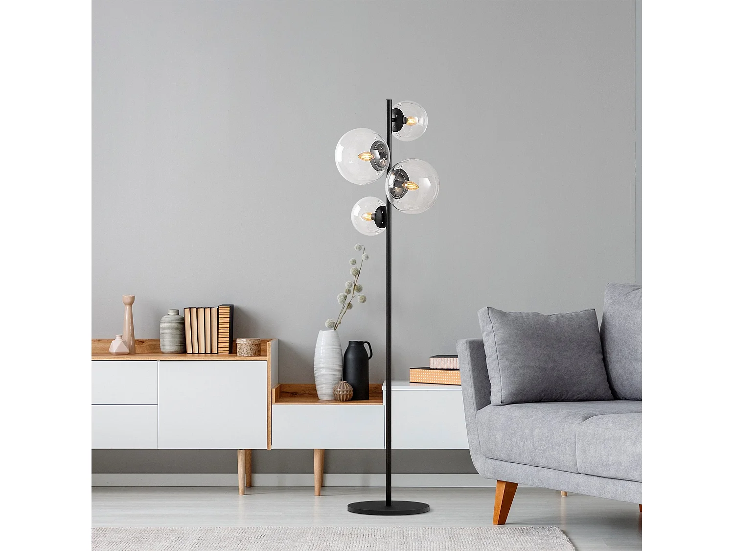 Candeeiro de Pé Moderno e Industrial Fazli - 10522 para Decoração Elegante