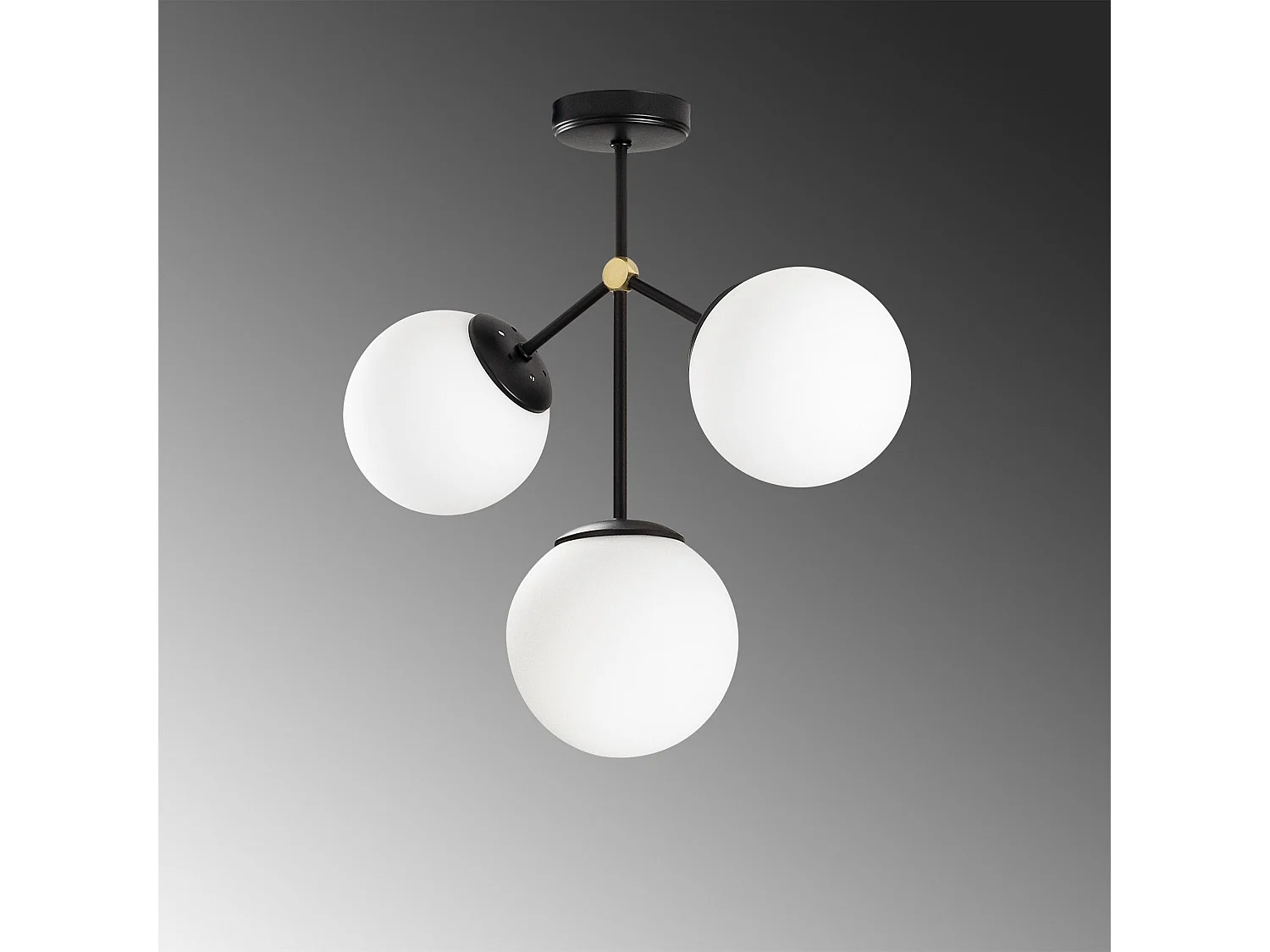 Candeeiro Damar 6336: Elegância Moderna em Preto e Branco