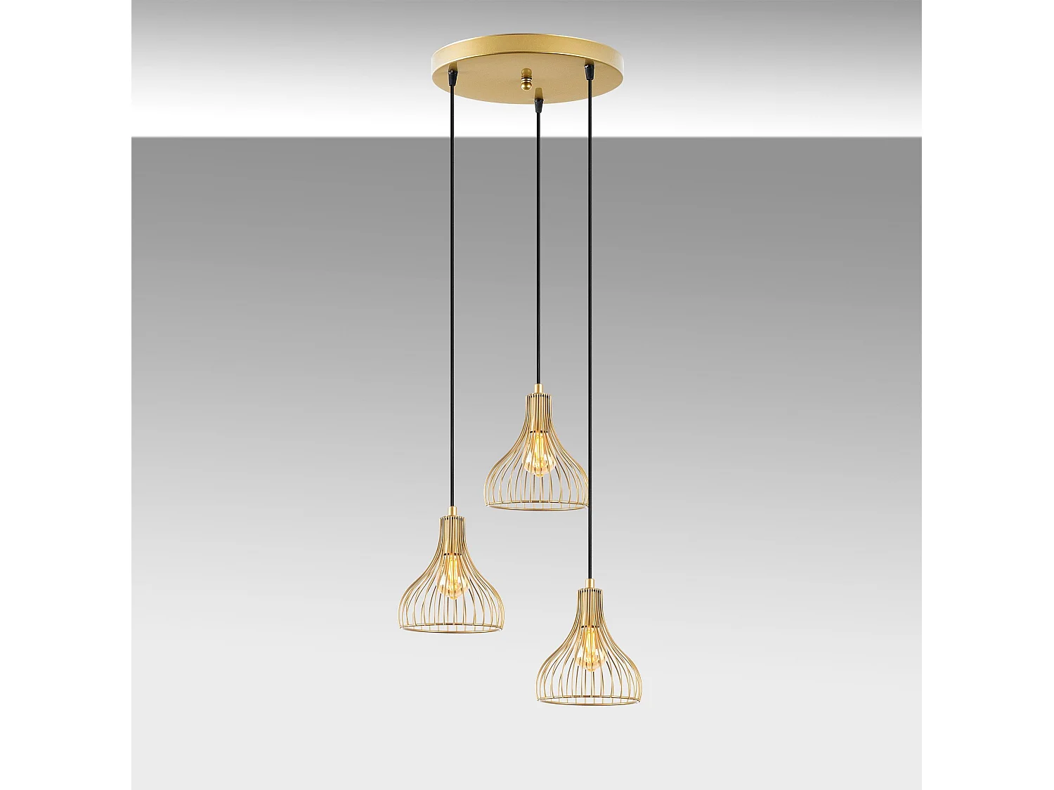 Candeeiro Dourado Brilhante Telyildo 12175 - Elegância e Sofisticação para Sua Casa