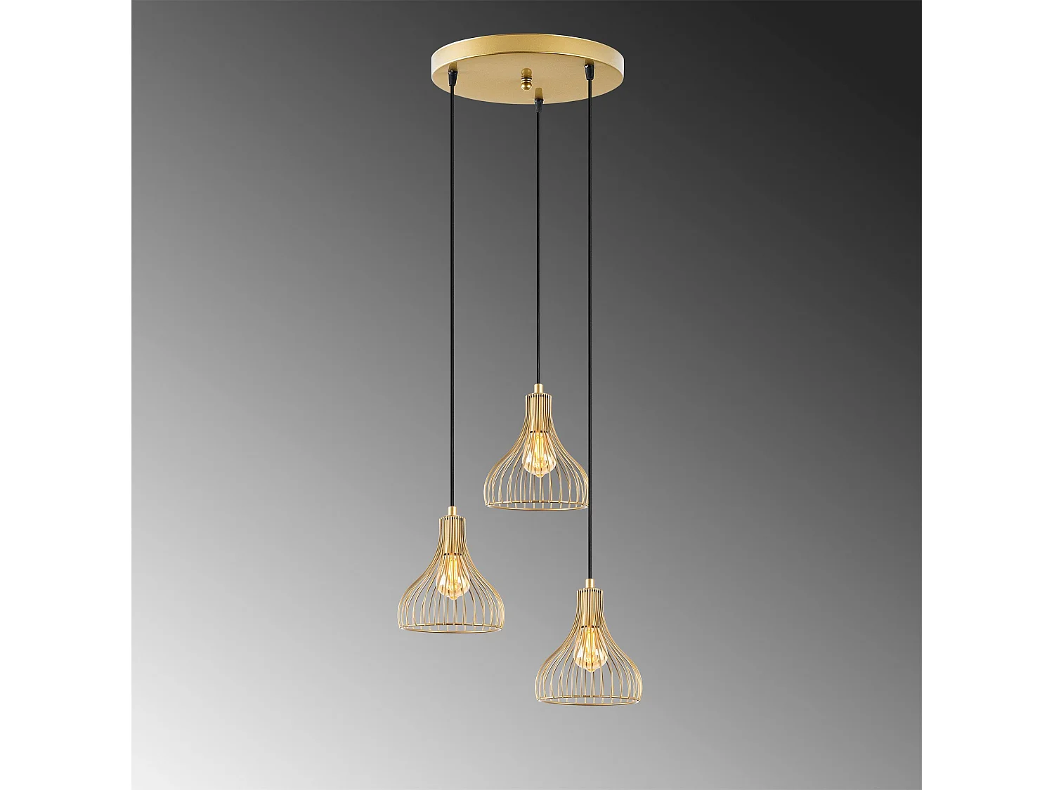 Candeeiro Dourado Brilhante Telyildo 12175 - Elegância e Sofisticação para Sua Casa