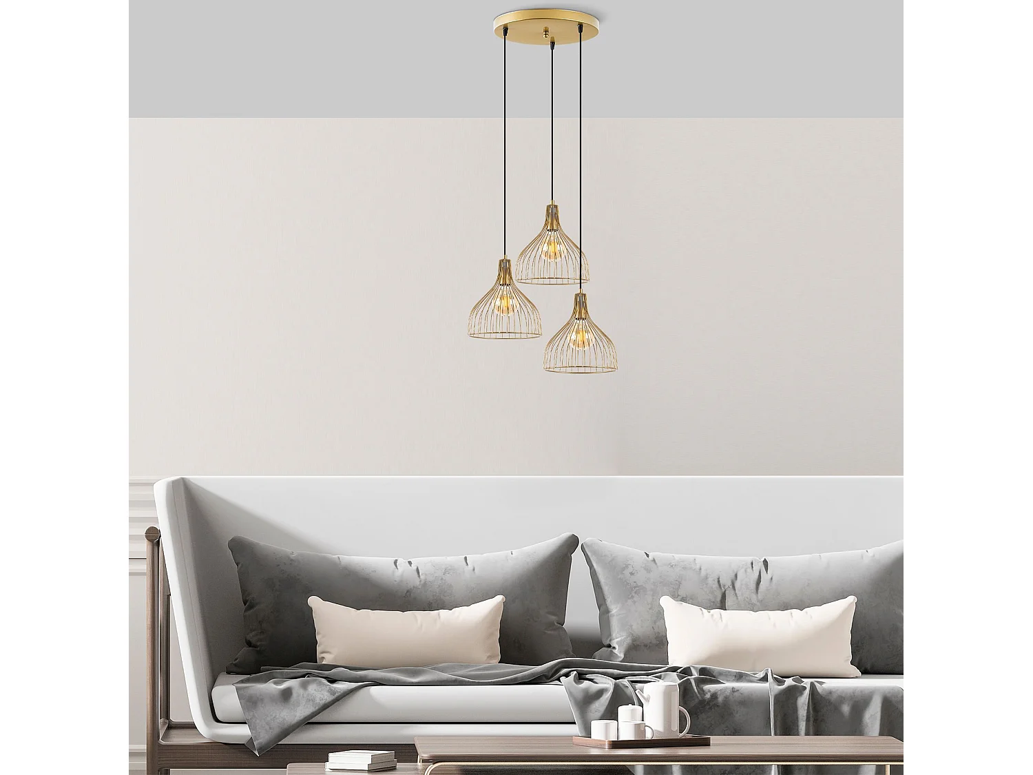 Candeeiro Dourado Elegante Cafu - Design Moderno e Sofisticado