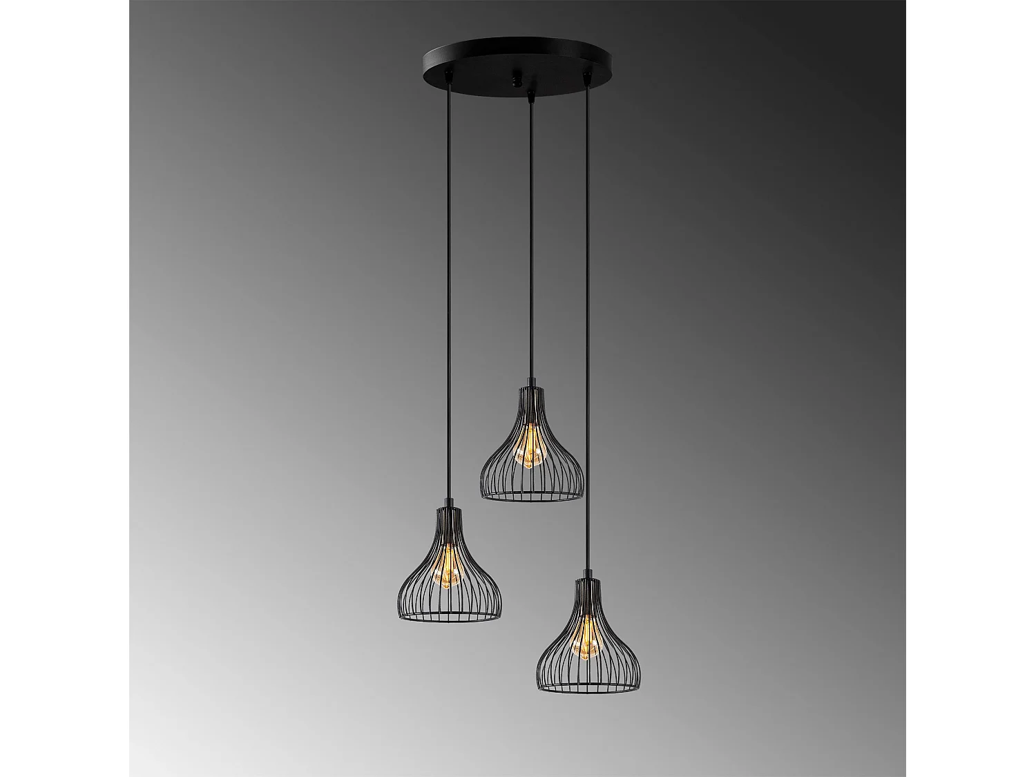 Candeeiro Preto Ajustável Telyildo - Elegância e Sofisticação para o Seu Espaço