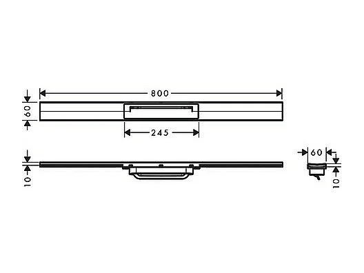 Caniveau de douche découpable 80 cm HANSGROHE RainDrain Flex montage libre blanc mat