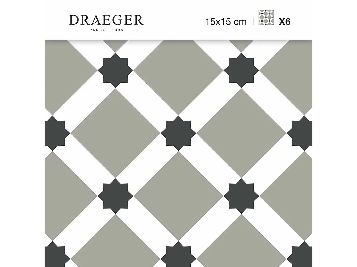 Fliesenaufkleber 15 x 15 cm Sternenfliesen