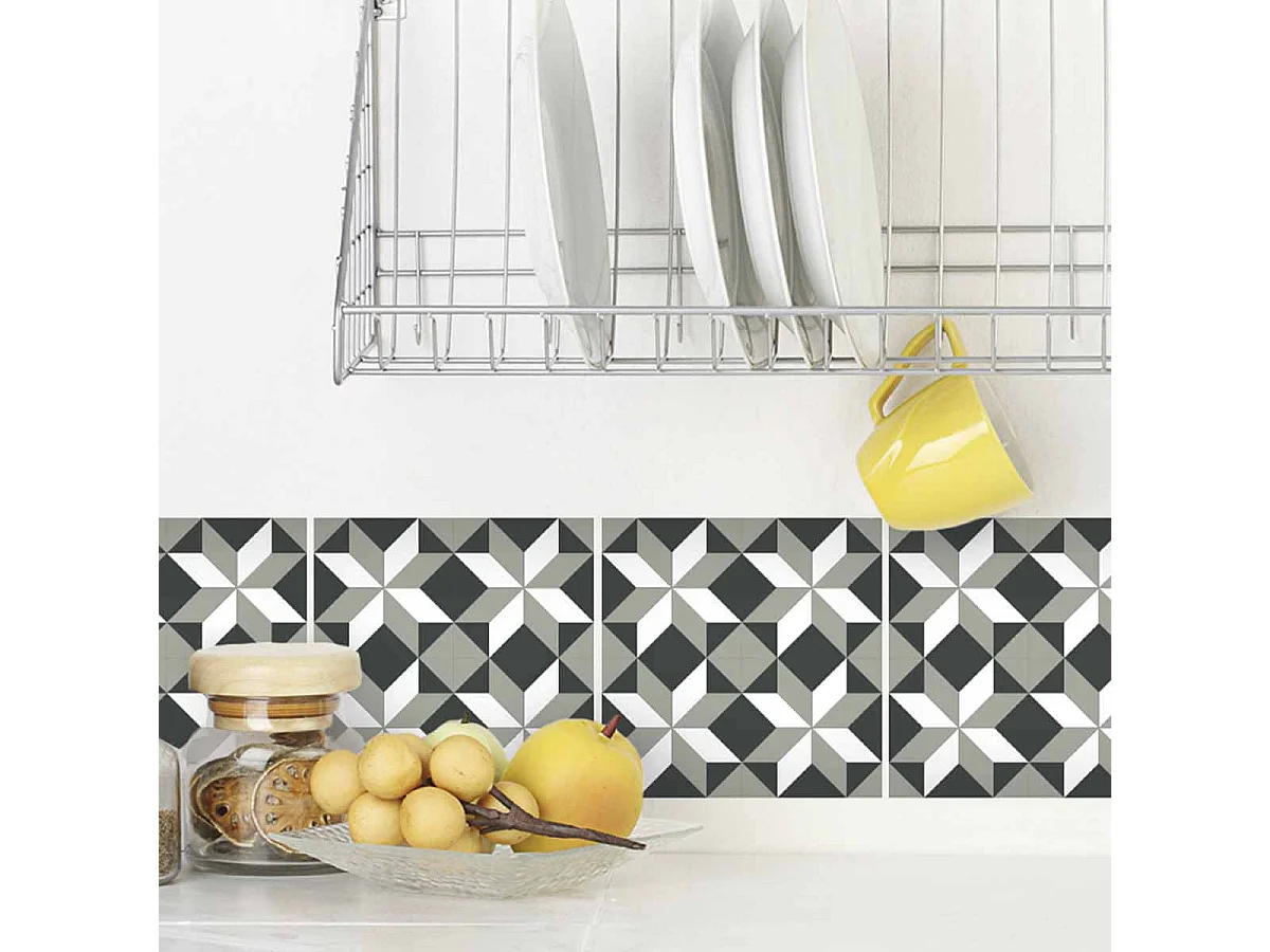 Tegelstickers 15 x 15 cm - Geometrische sterren