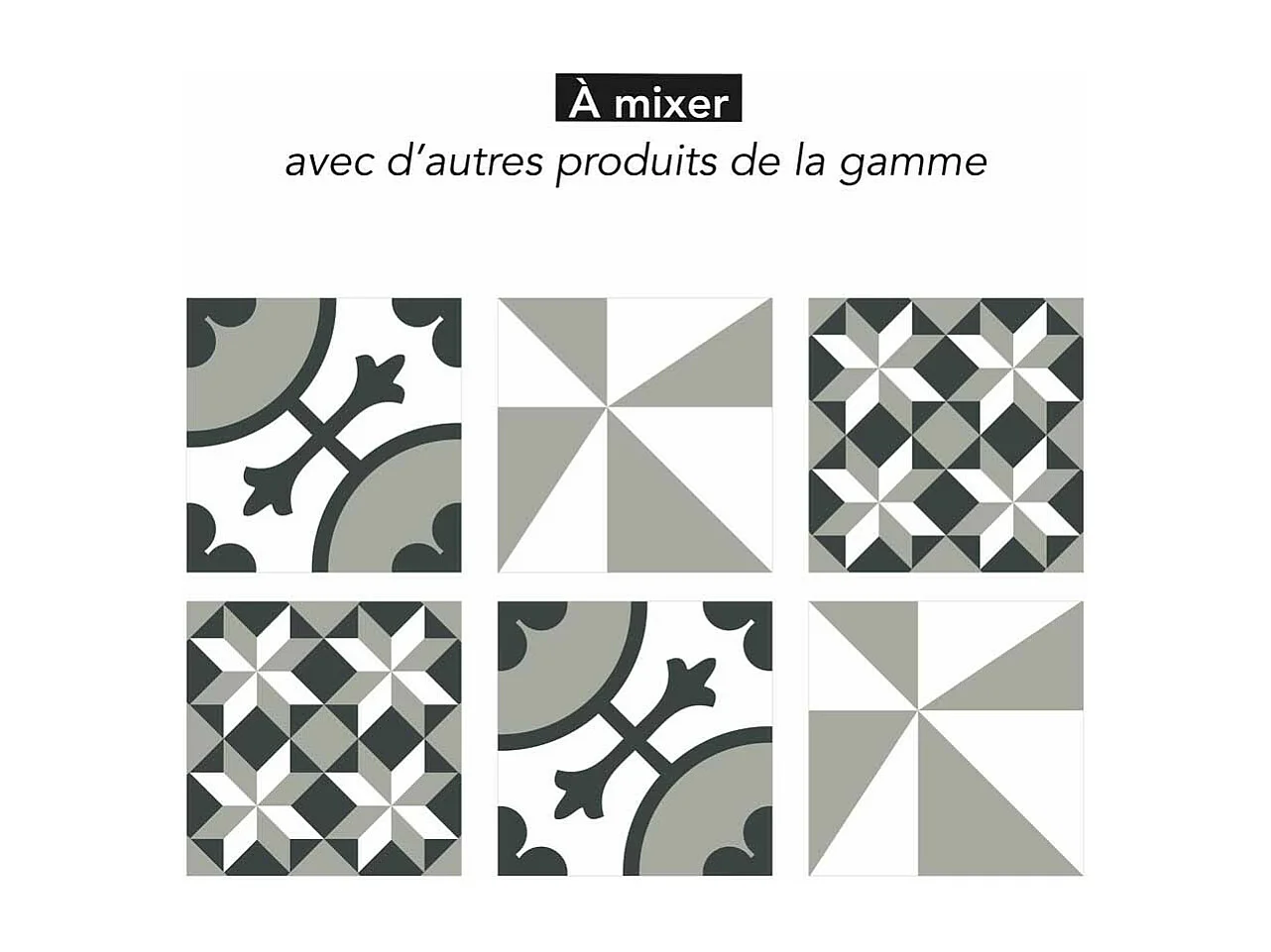 Tegelstickers 15 x 15 cm - Geometrische sterren