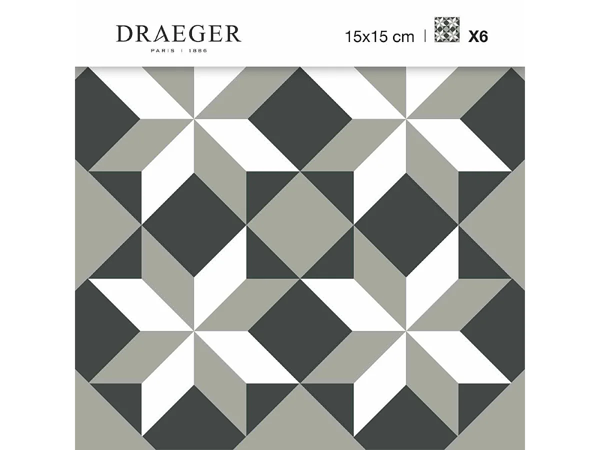 Fliesenaufkleber 15 X 15 cm Geometrische Sterne