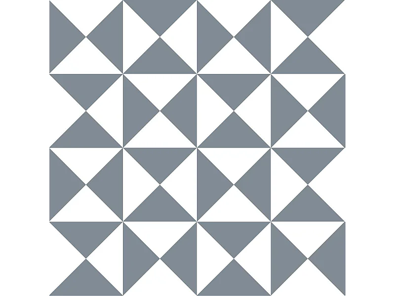 Fliesenaufkleber 15 X 15 cm Dreiecke in Grau Und Weiß