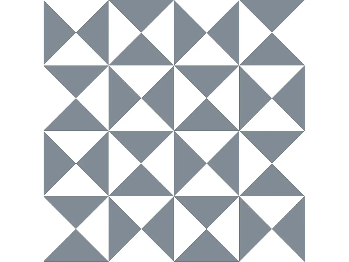 Tegelstickers 15 x 15 cm - Grijze en witte driehoeken