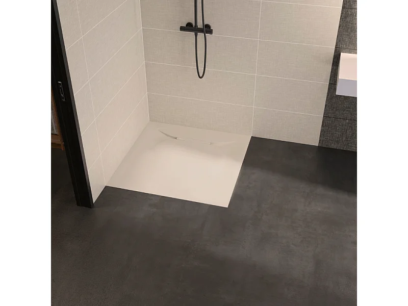 Receveur de douche KINEDO Kinediva extra-plat 100x100 Beige