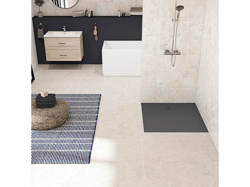 Receveur KINEDO Kinesurf Nova 90X90 gris anthracite