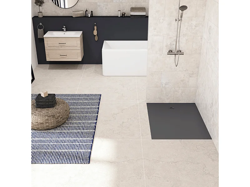 Receveur KINEDO Kinesurf Nova 120X70 gris anthracite