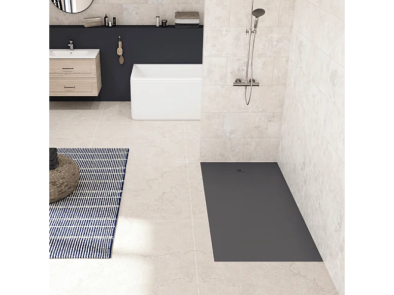 Receveur KINEDO Kinesurf Nova 180X80 gris anthracite