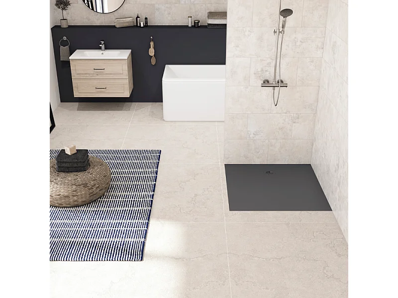 Receveur KINEDO Kinesurf Nova 80X80 gris anthracite