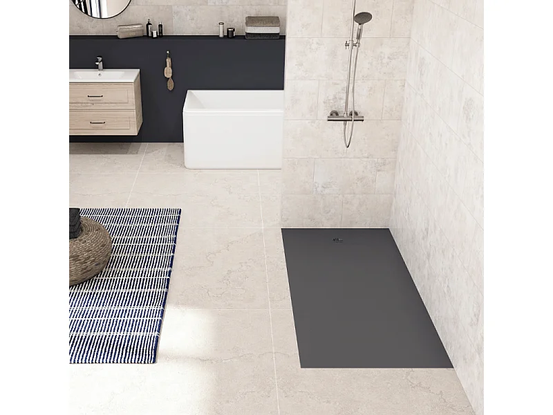 Receveur KINEDO Kinesurf Nova 160X70 gris anthracite