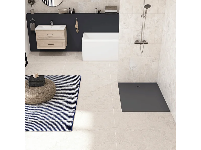 Receveur KINEDO Kinesurf Nova 120X80 gris anthracite