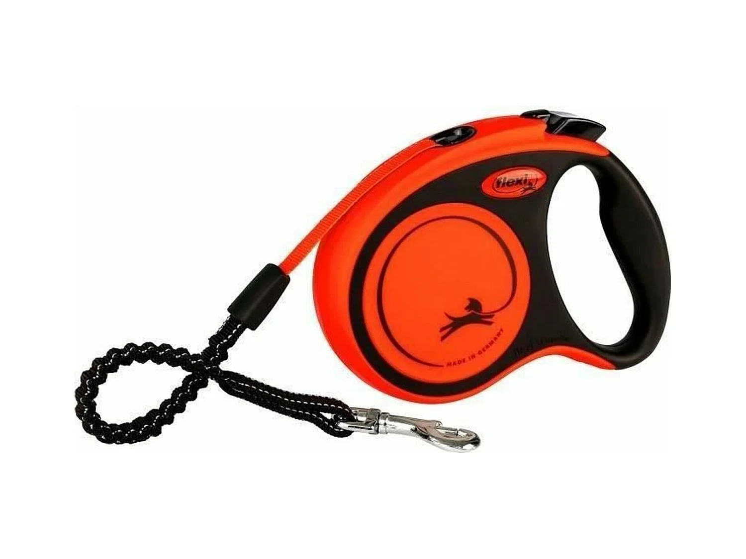 Laisse sangle - Taille S - 5m - Noir et orange