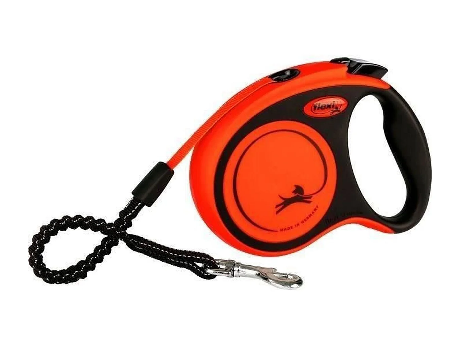 Laisse sangle - Taille S - 5m - Noir et orange