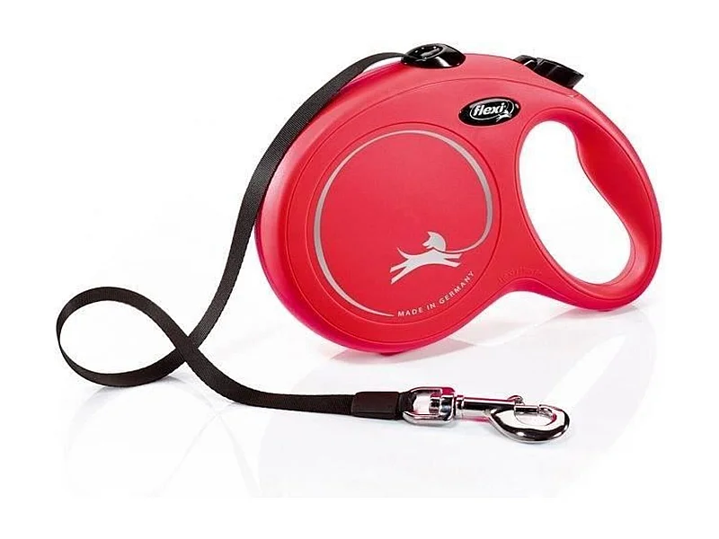 Laisse L Tape 8 m rouge