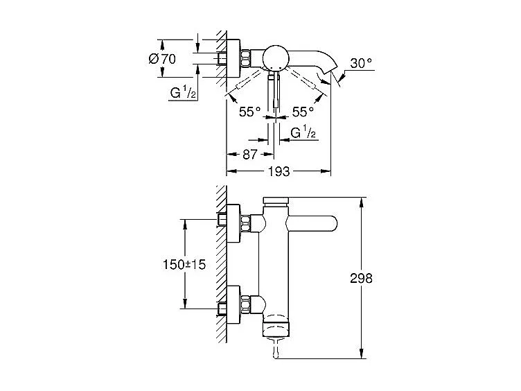 GROHE Mitigeur monocommande Bain / Douche Essence