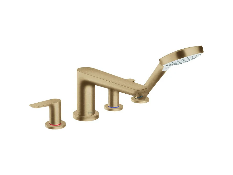 Robinet mélangeur bain douche 4 trous HANSGROHE Talis E bronze brossé