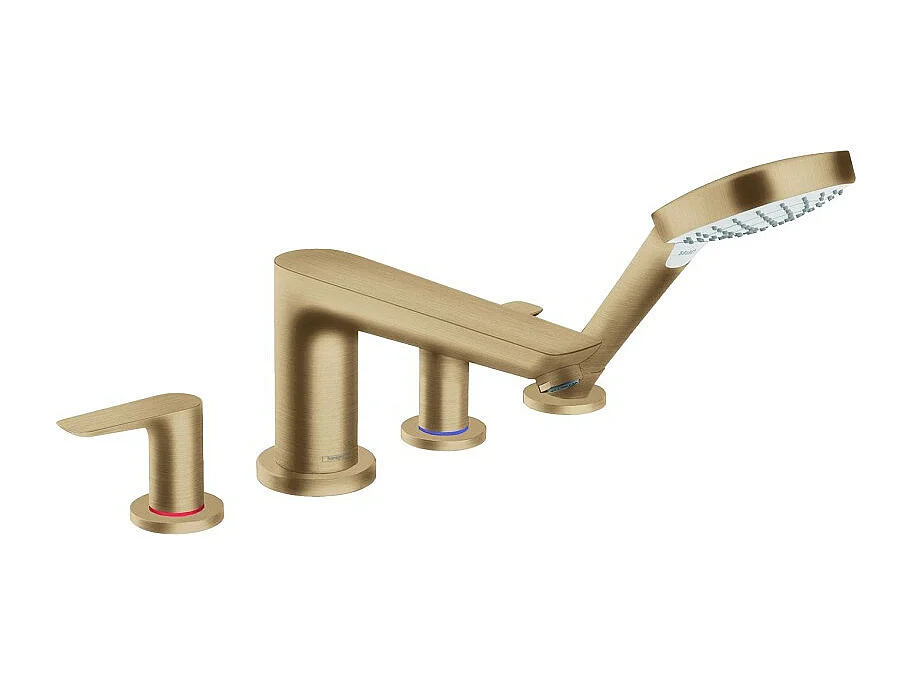 Robinet mélangeur bain douche 4 trous HANSGROHE Talis E bronze brossé