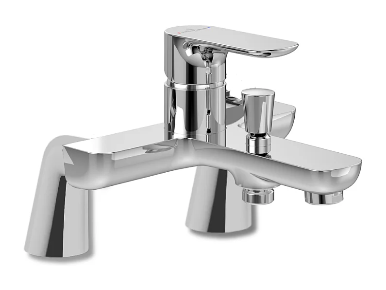 Mitigeur baignoire mécanique VILLEROY ET BOCH O novo avec colonnettes