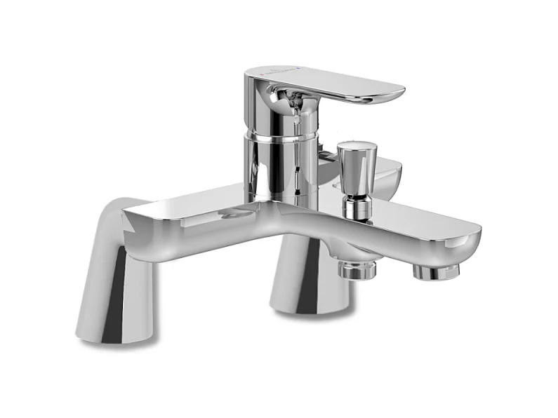 Mitigeur baignoire mécanique VILLEROY ET BOCH O novo avec colonnettes