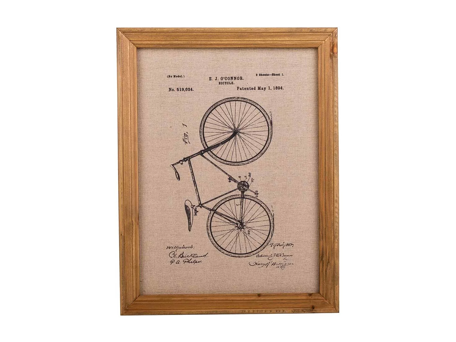 Cuadro de madera y tela impresa 33x43x1,8 cm